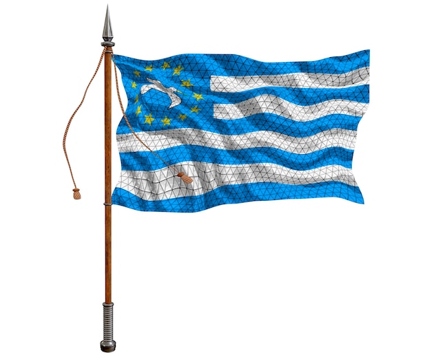 National flag of Ambazonia Background with flag of Ambazonia