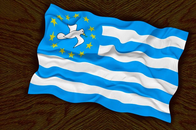 National flag of Ambazonia Background with flag of Ambazonia