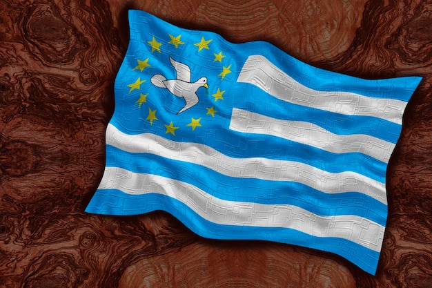 National flag of Ambazonia Background with flag of Ambazonia