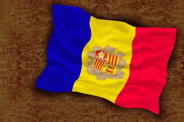 National flag of andorra background with flag of andorra