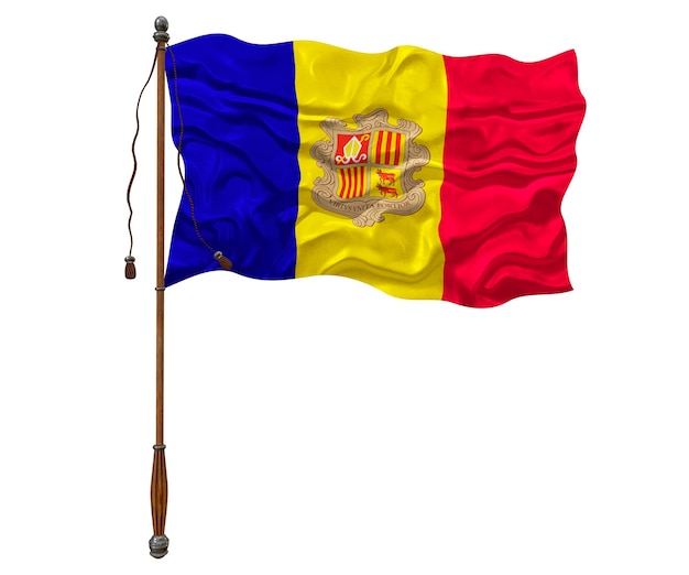 Национальный флаг Андорры Фон с флагом Андорры