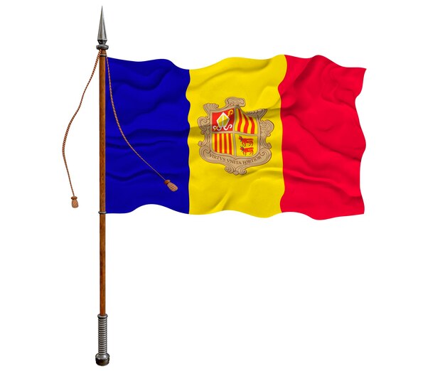 National flag of Andorra Background with flag of Andorra