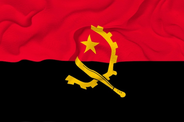 National flag of Angola Background with flag of Angola