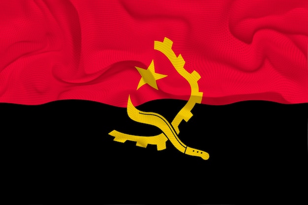 National flag of Angola Background with flag of Angola