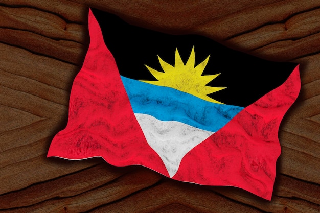 National flag of Antigua and Barbuda Background with flag of Antigua and Barbuda