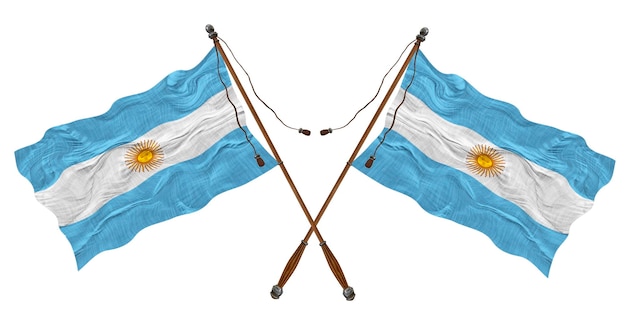 National flag of Argentina and Argentina Background for designers