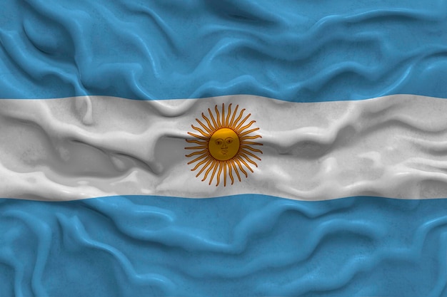 アルゼンチンの国旗とアルゼンチンの背景の国旗