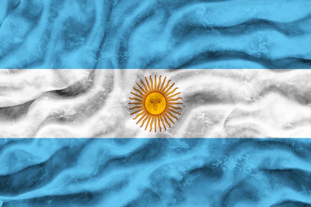 アルゼンチンの国旗とアルゼンチンの背景の国旗