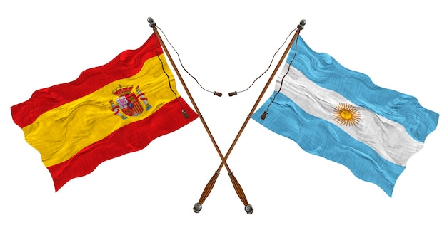 アルゼンチンとスペインの国旗 デザイナーの背景