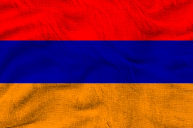 Photo national flag of armenia background with flag of armenia