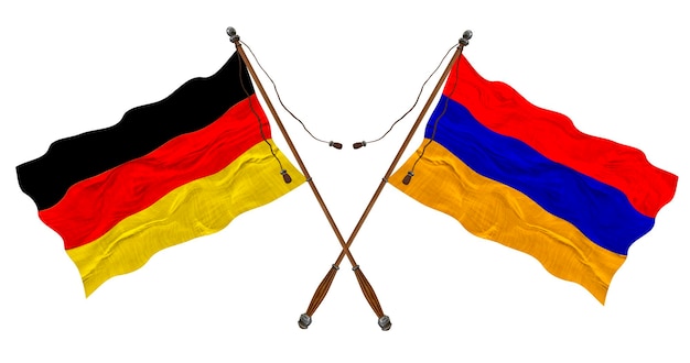 National Flag of Armenia and Germany Background for designers