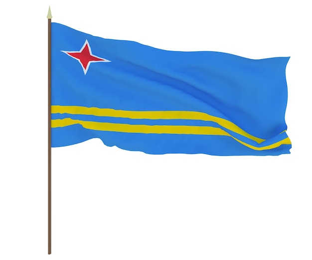 Государственный флаг Арубы Фон для редакторов и дизайнеров Национальный праздник