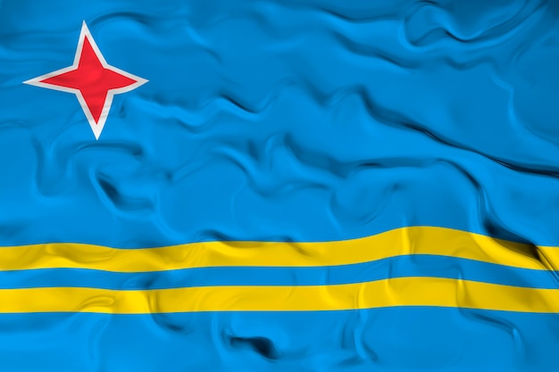 Photo national flag of aruba background with flag of aruba