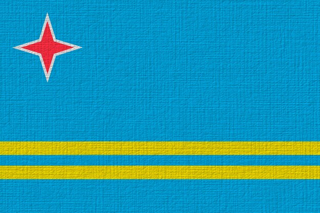 National flag of Aruba Background with flag of Aruba