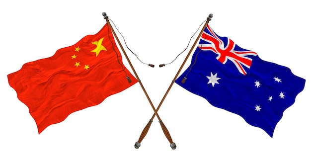 オーストラリアと中国の国旗 デザイナーの背景