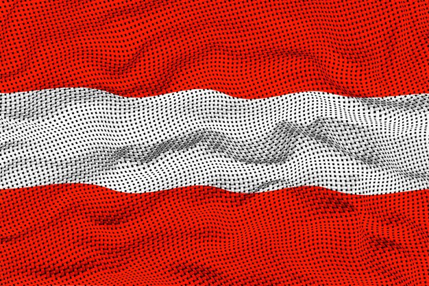 オーストリアの国旗とオーストリアの背景の国旗