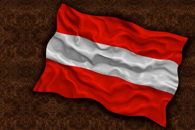 Photo national flag of austria background with flag of austria