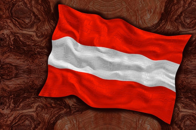 オーストリアの国旗とオーストリアの背景の国旗