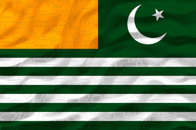 National flag of Azad Kashmir Background with flag of Azad Kashmir