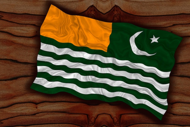 National flag of azad kashmir background with flag of azad kashmir