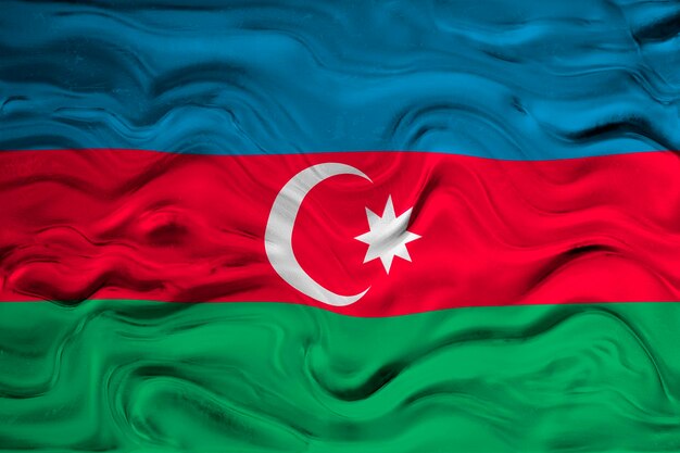 National Flag of Azerbaijan Background with flag of Azerbaijan