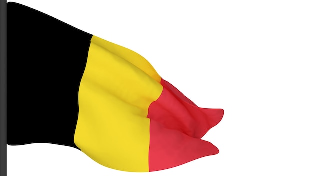 National flag background imagewind blowing flags3d renderingFlag of Belgium