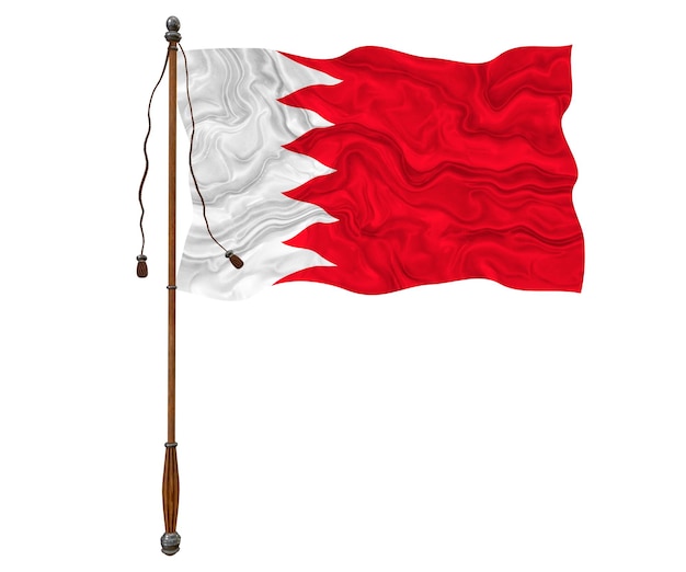 National flag of Bahrain Background with flag of Bahrain