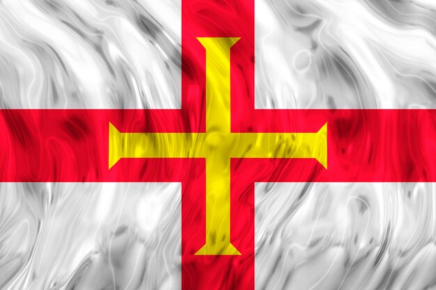 Foto bandiera nazionale del baliato di guernsey sfondo con la bandiera del baliato di guernsey