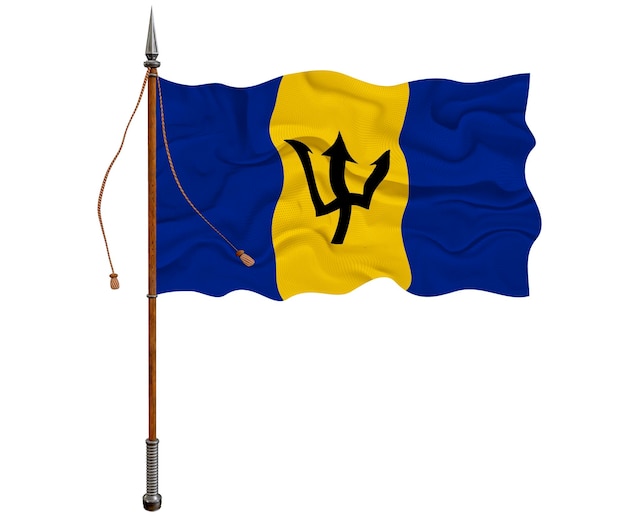 Photo national flag of barbados background with flag of barbados