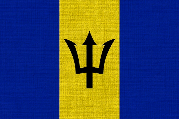 National flag of Barbados Background with flag of Barbados