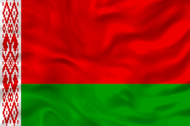 National flag of Belarus Background with flag of Belarus