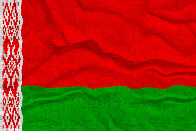 National flag of Belarus Background with flag of Belarus