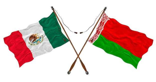ベラルーシとメキシコの国旗 デザイナーの背景