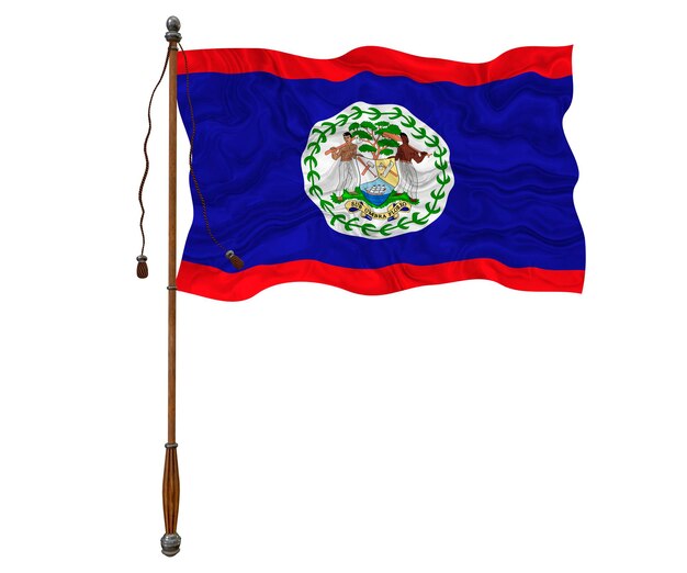 National flag of Belize Background with flag of Belize