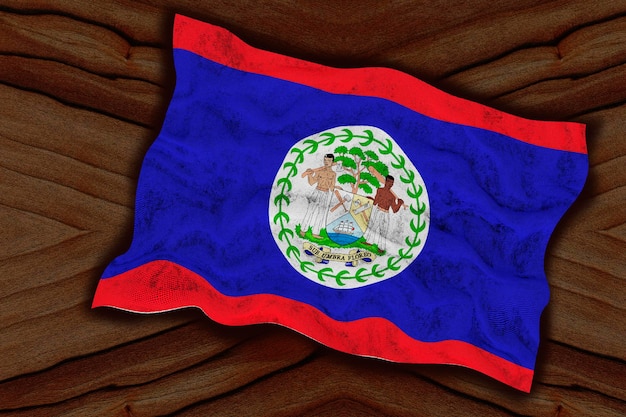 National flag of Belize Background with flag of Belize