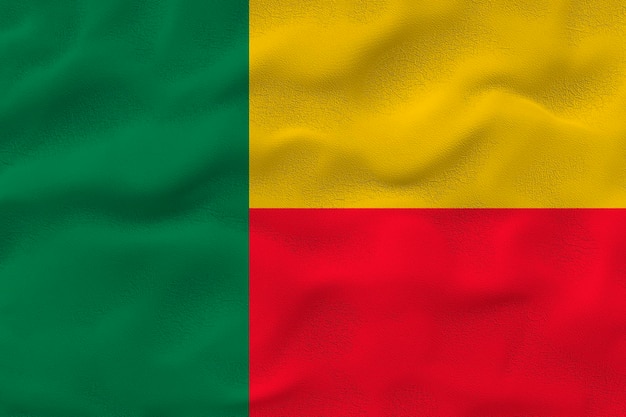 National flag of Benin Background with flag of Benin