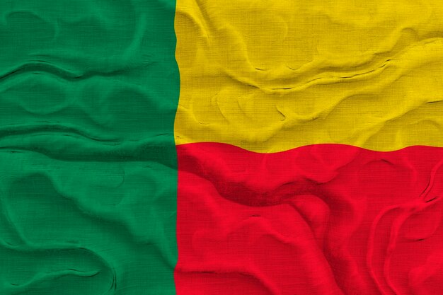 National flag of Benin Background with flag of Benin