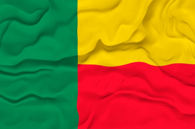 National flag of Benin Background with flag of Benin