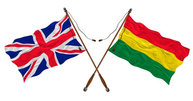 ボリビアの国旗とボリビアの背景の国旗