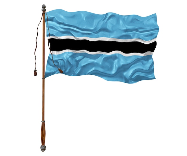 National flag of Botswana Background with flag of Botswana