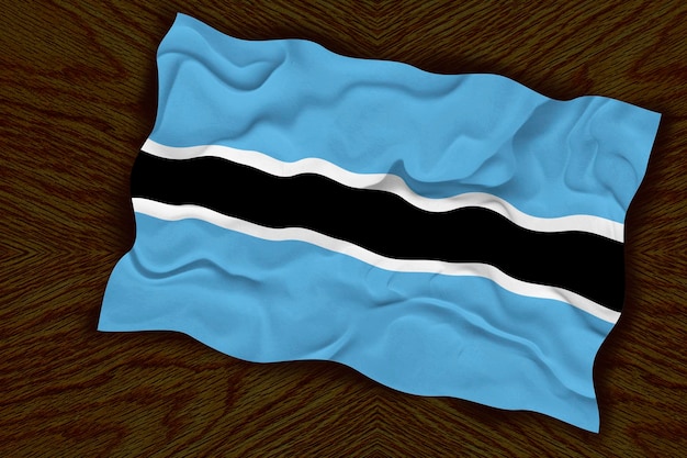 National flag of Botswana Background with flag of Botswana