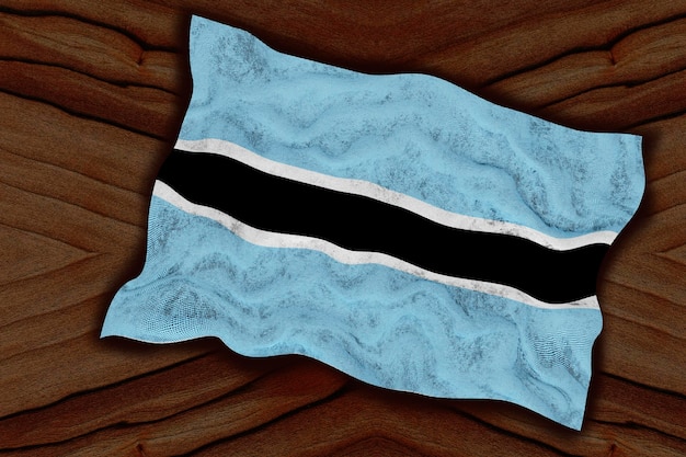 National flag of Botswana Background with flag of Botswana