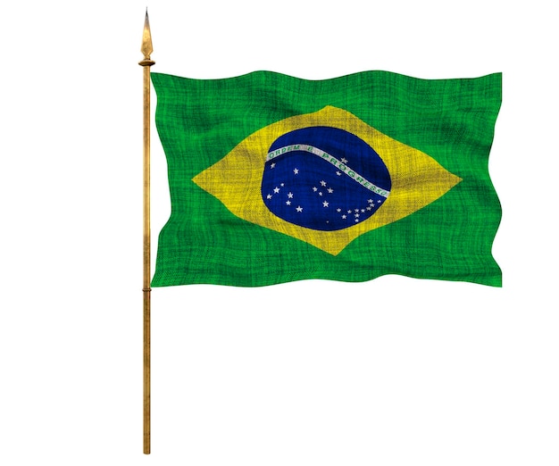ブラジルの国旗とブラジルの背景の国旗