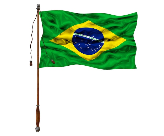 ブラジルの国旗とブラジルの背景の国旗