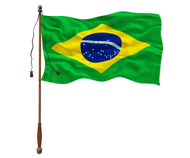 ブラジルの国旗とブラジルの背景の国旗