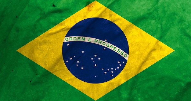 National flag Brazil Brazil flag fabric flag Brazil 3D work and 3D image