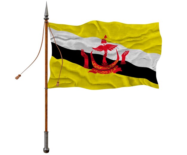 National flag of Brunei Background with flag of Brunei