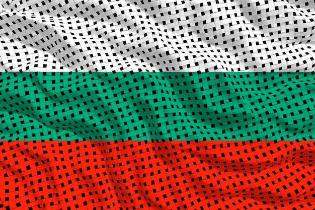 ブルガリアの国旗とブルガリアの背景の国旗