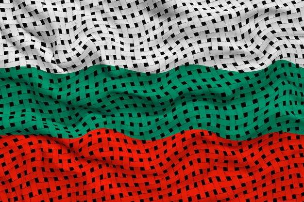ブルガリアの国旗とブルガリアの背景の国旗