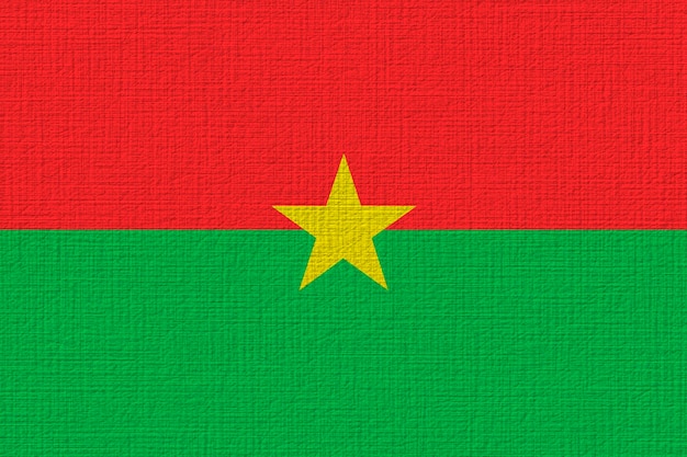 Photo national flag of burkina faso background with flag of burkina faso